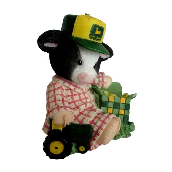 John Deere Christmas Cow Figurine Moo-ey Christmas to a Deere Boy Vintage 1999 - Picture 2 of 5